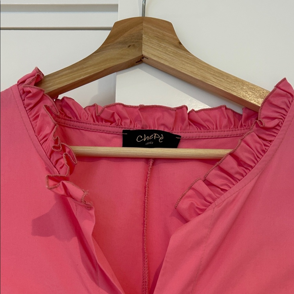 Pink Sleeveless Ruffle Dress - Picture 5 of 11